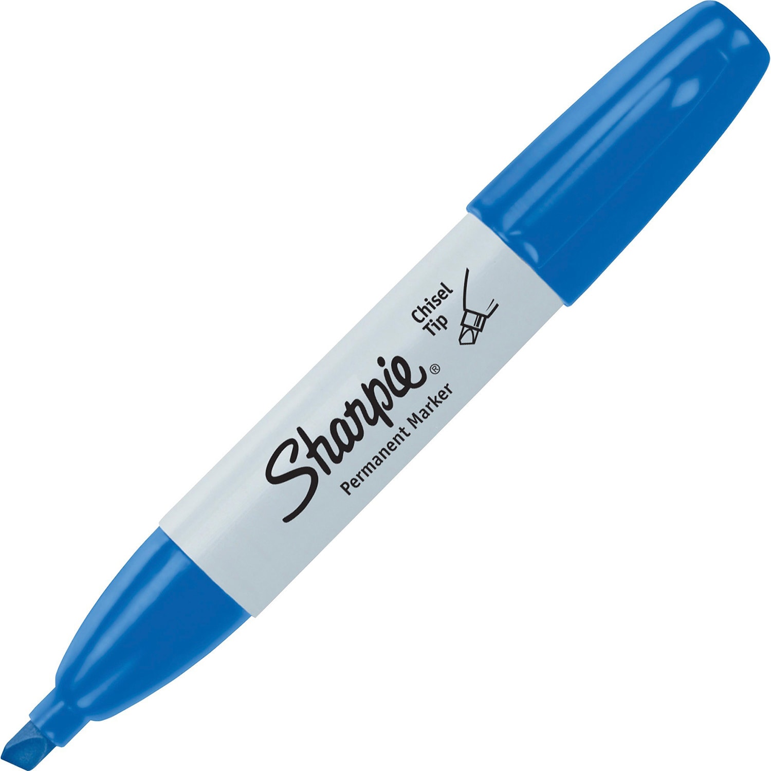 Sharpie Permanent Marker, Blue, Chisel Tip Grand & Toy