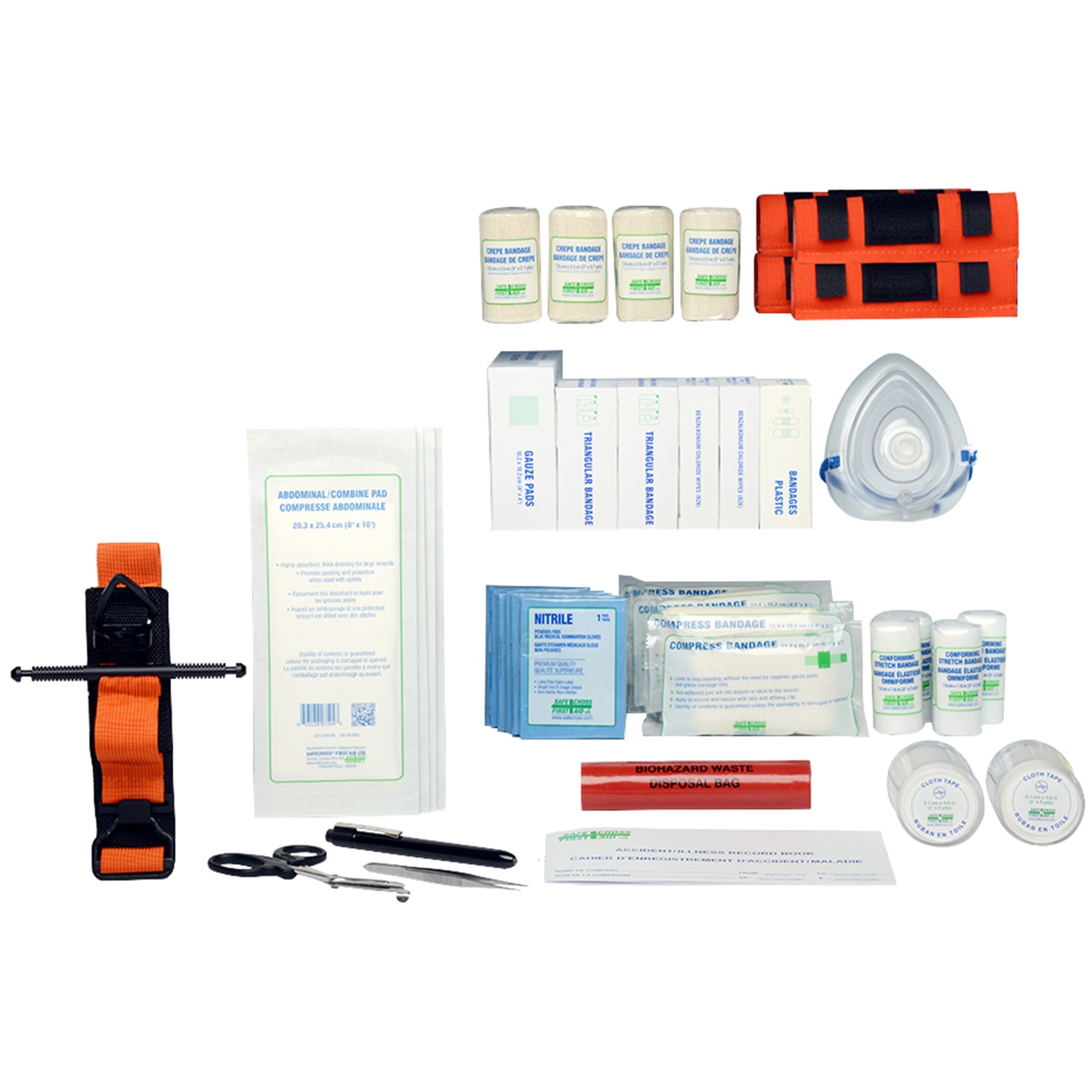 SAFECROSS Basic First Aid Kit Refill, British Columbia, Level 3, 3