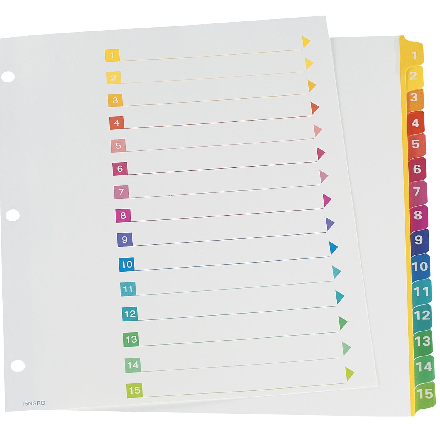 Oxford ColourCoded Numbered Tab Dividers Grand & Toy
