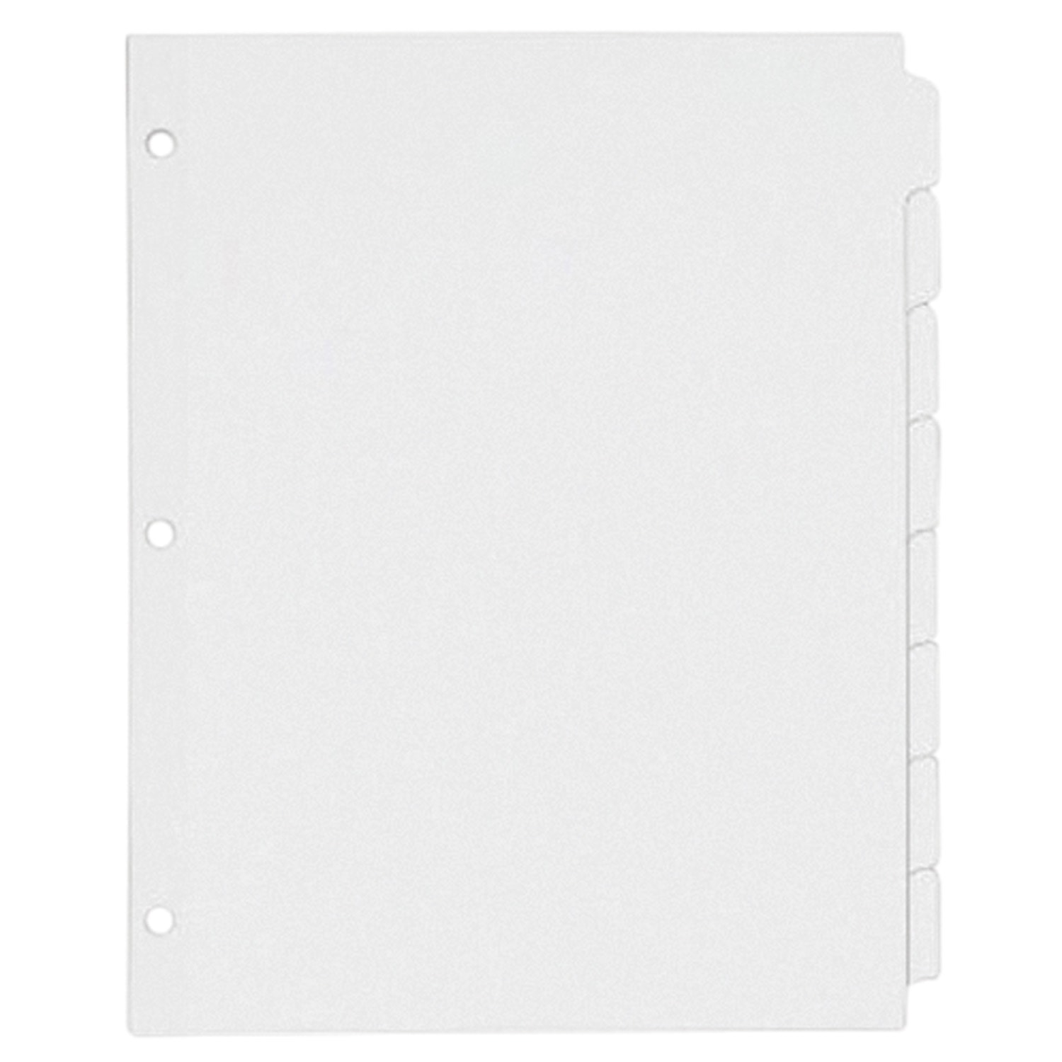 Oxford Plain LetterSize White Tab Dividers Grand & Toy