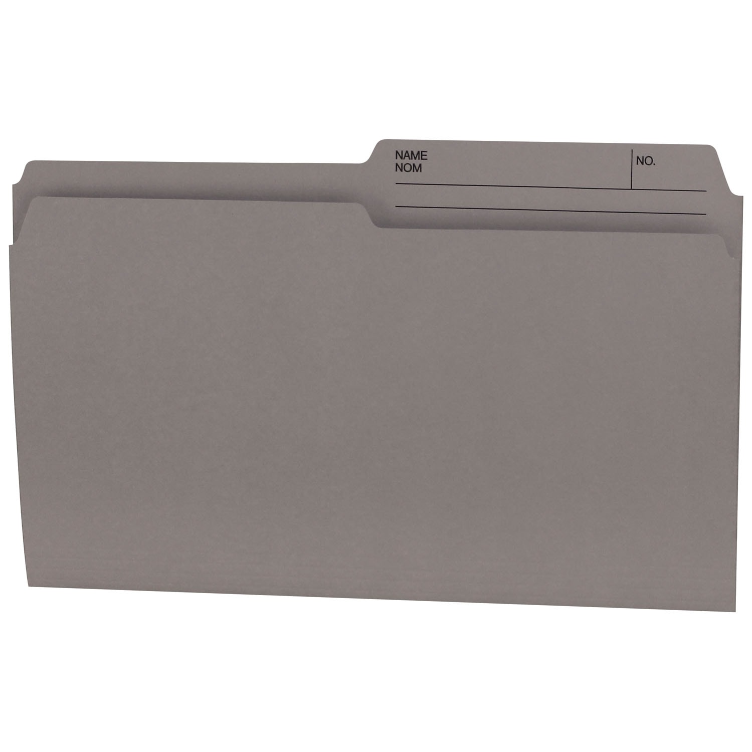 Hilroy LegalSize Coloured File Folders, Grey, 100/BX Grand & Toy