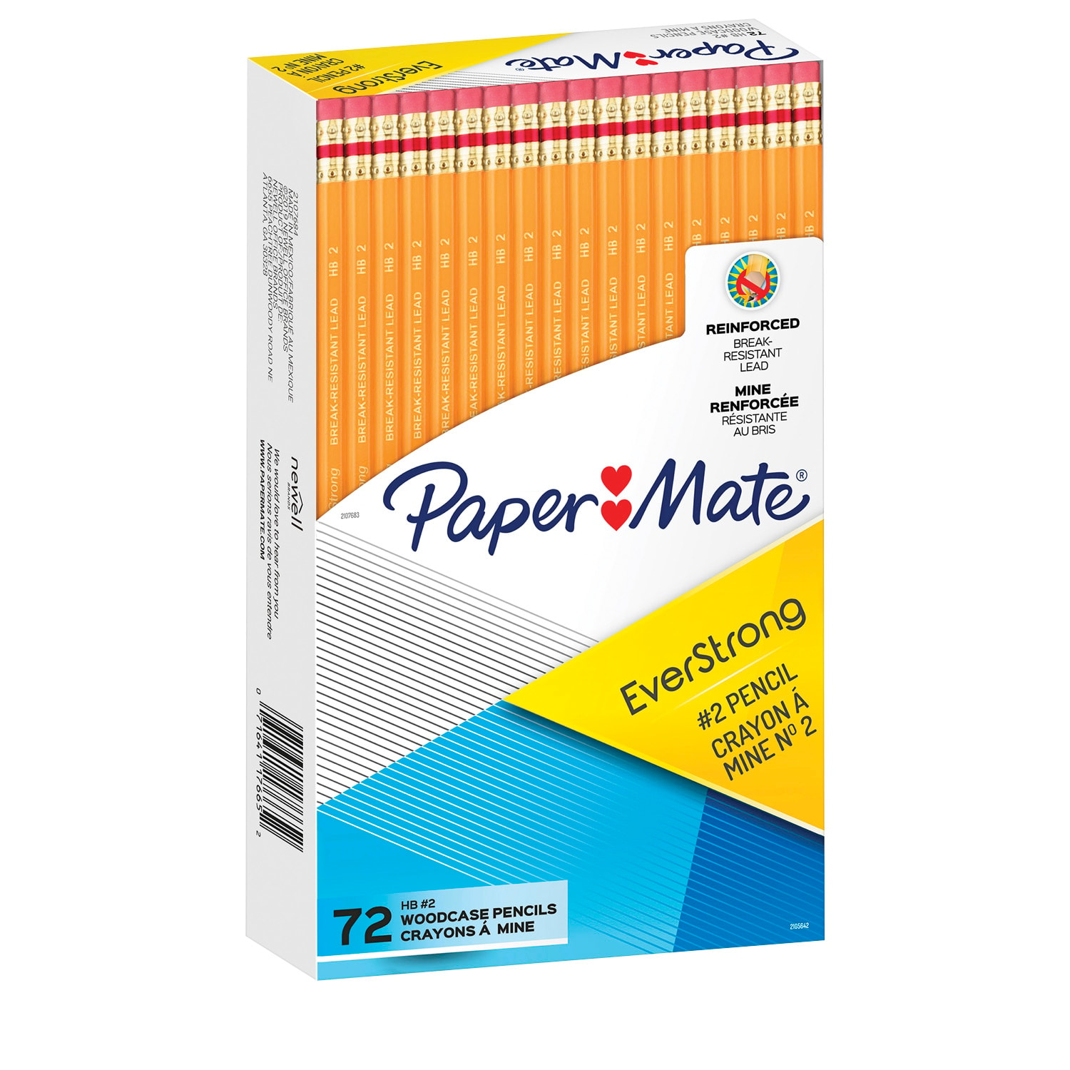 Paper Mate Everstrong Pencils, Hb #2, 72 Bx 