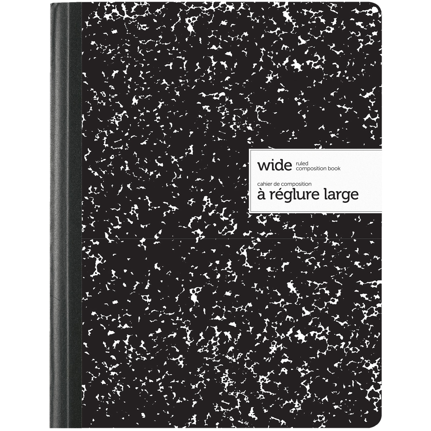 Office Depot WideRuled Composition Book, Black, 71/2" x 93/4", Pack