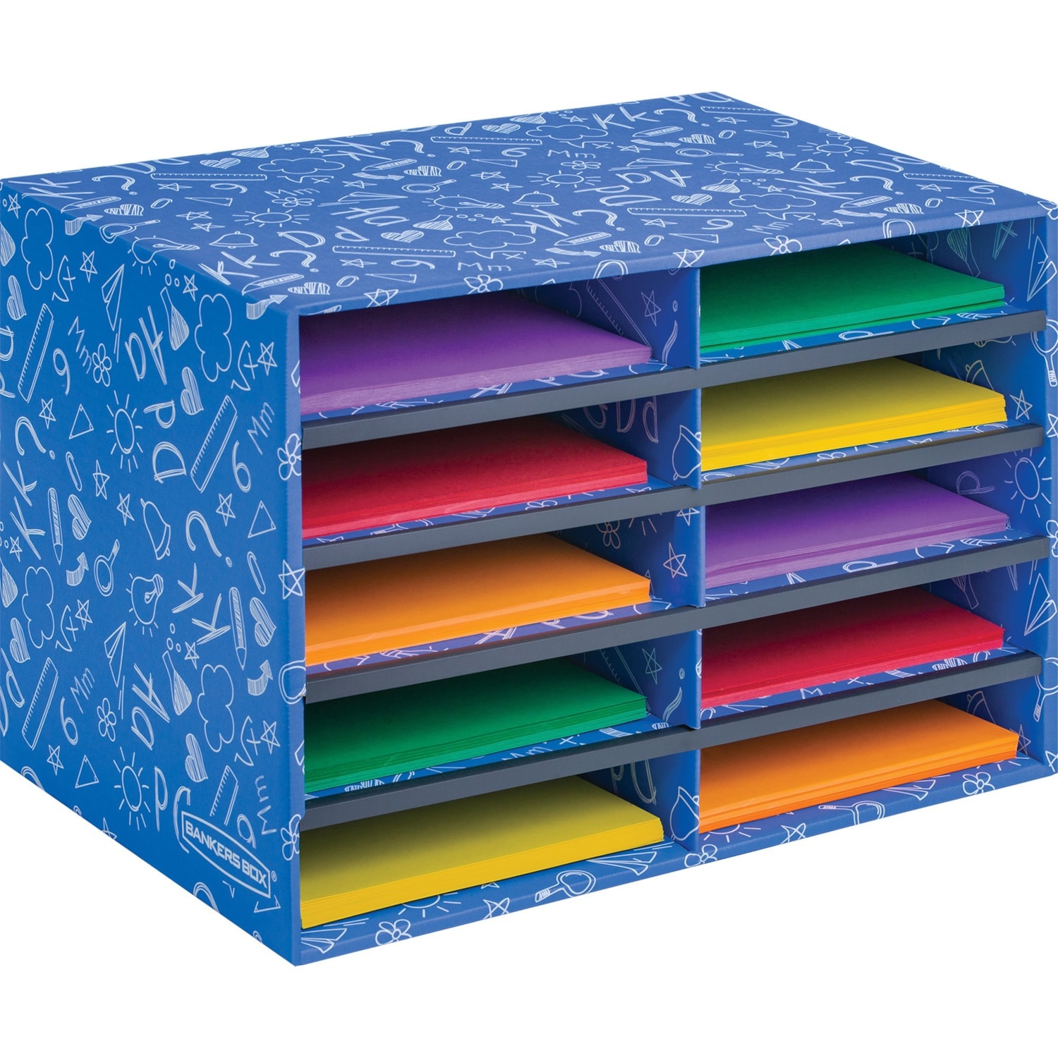 Bankers Box Bankers Box Classroom 10 Compartment Literature Sorter, 1pk