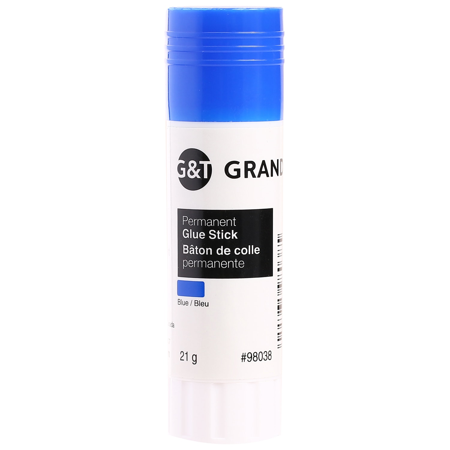 Grand & Toy Permanent Glue Stick, 21 g, Blue Grand & Toy