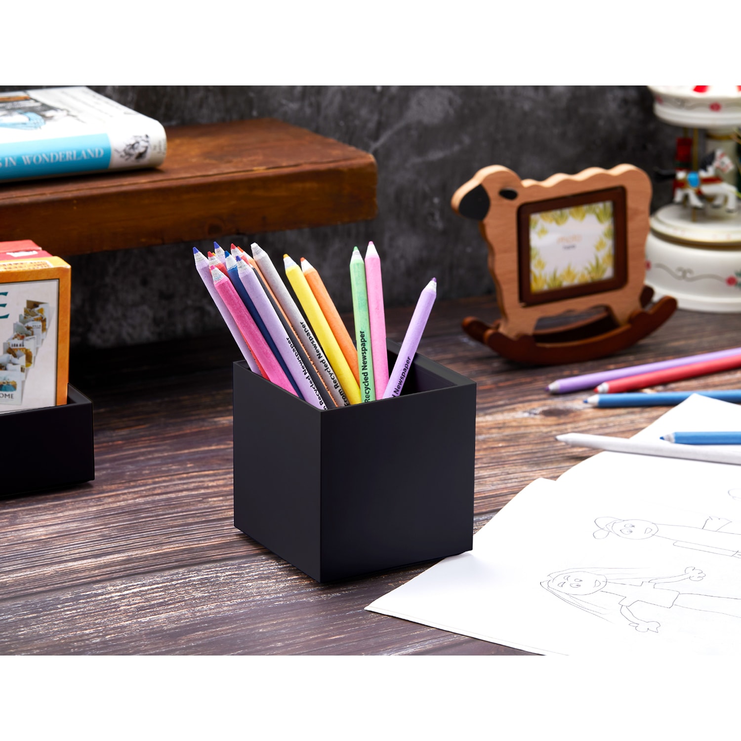 Bostitch® Office Konnect Stackable Pencil Cup Black 3 1 2 X 3 1 2 X 3 3 5 Grand And Toy