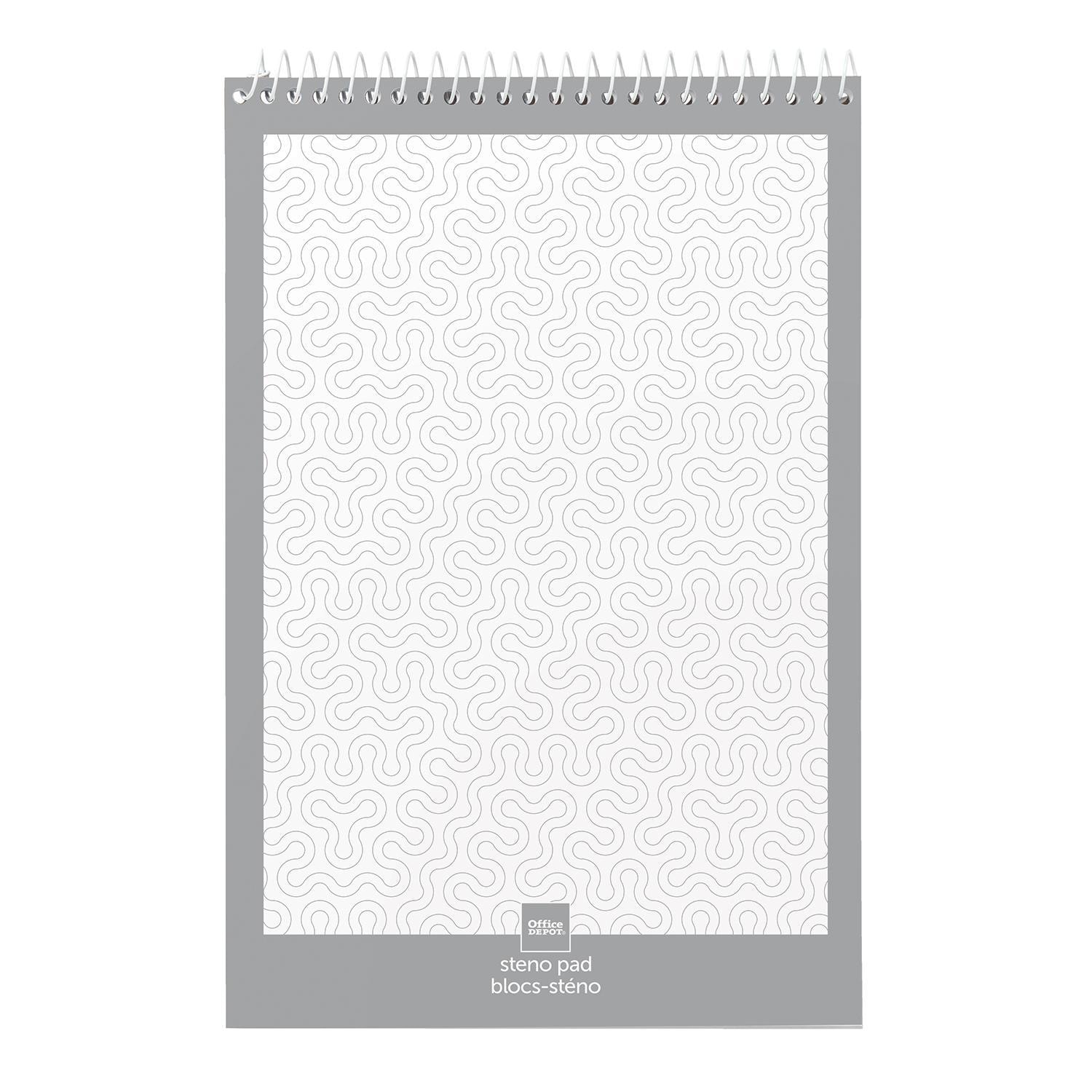 Office Depot Steno Books, Green Tint, 6" x 9", Pad of 140 Pages, Pack of 12 Pads Grand & Toy