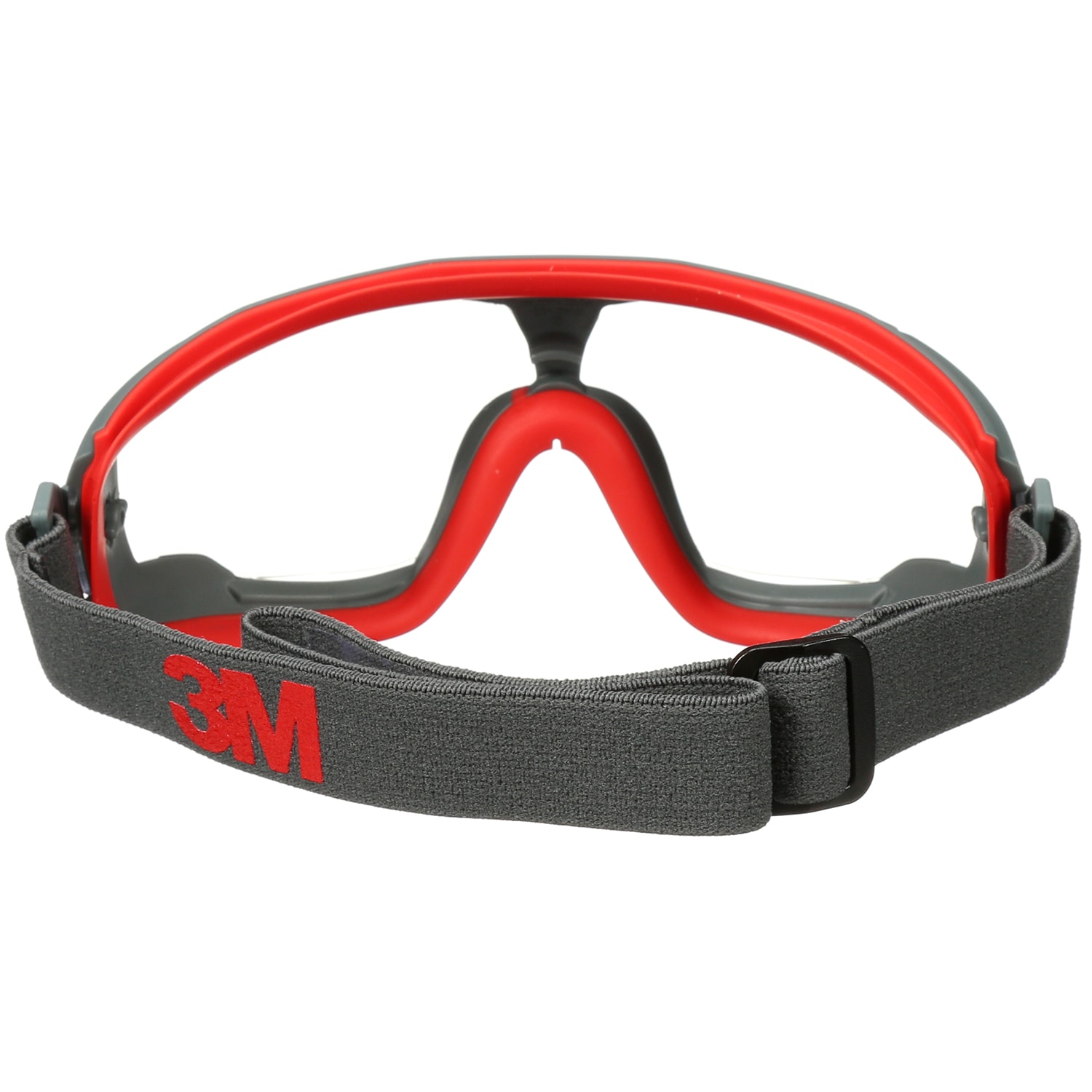 3M Goggle Gear 500 Splash Goggles, Clear Scotchgard AntiFog Lens, Black/Red Frame, 10/BX