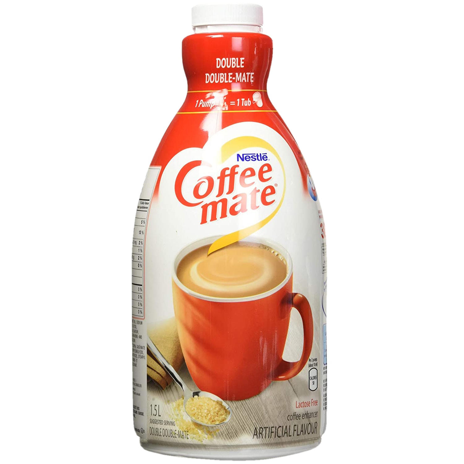 Nestlé CoffeeMate Liquid Creamer, PumpAction Bottle, DoubleDouble, 1