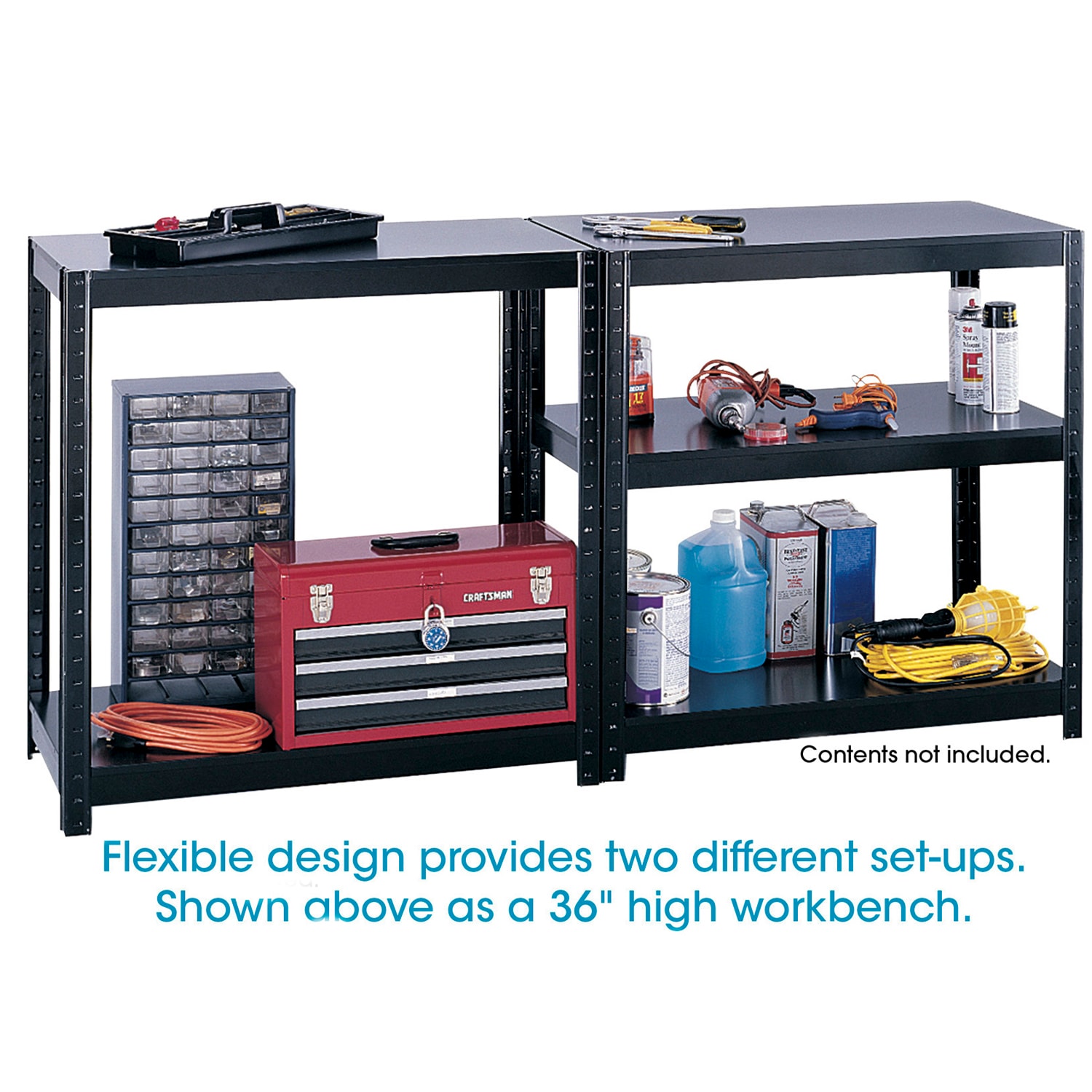 Safco Boltless Steel Shelving, Black, 36"W x 18"D x 72"H Grand & Toy