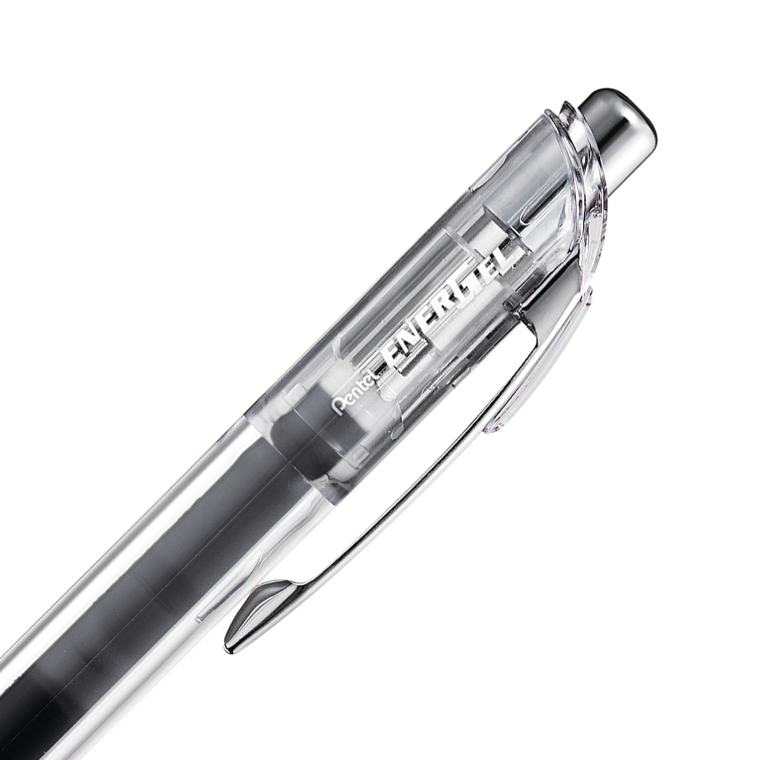 Pentel EnerGel Infree Retractable Liquid Gel Pen with Needle Point Tip, Black, Fine 0.5 mm, Box
