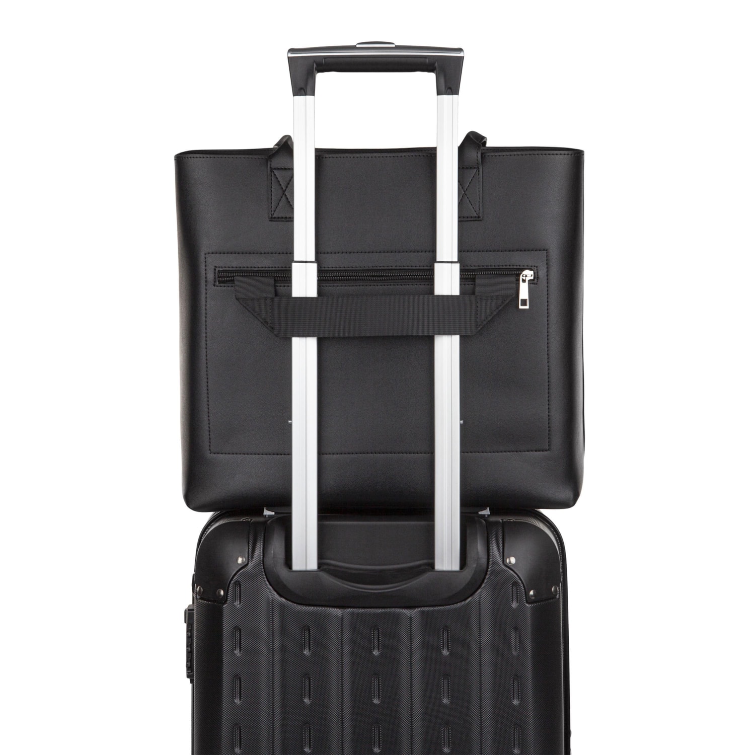 Bugatti PURE Tote Bag with Removable Organizer, Black, Fits laptops up