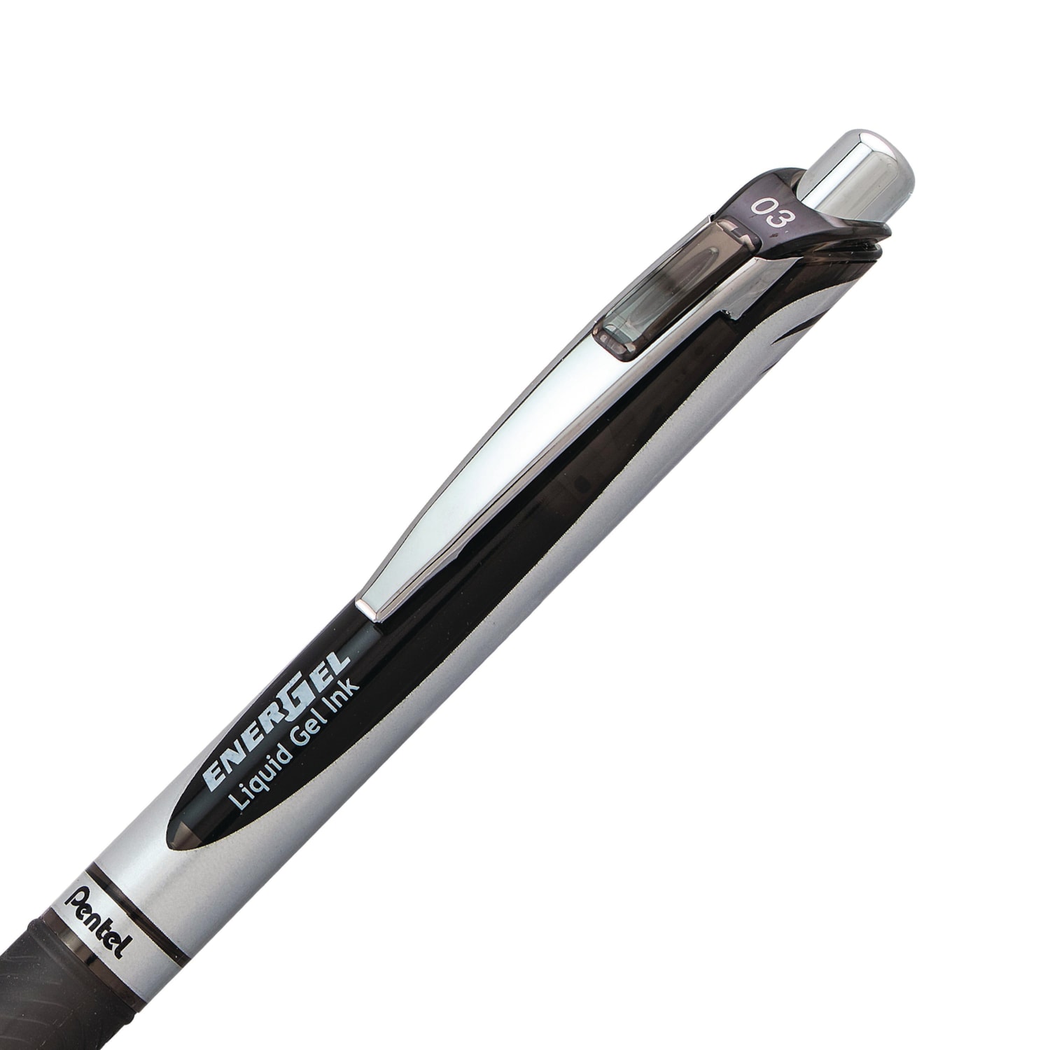 Pentel EnerGel Retractable Liquid Gel Rollerball Pen, Black, UltraFine