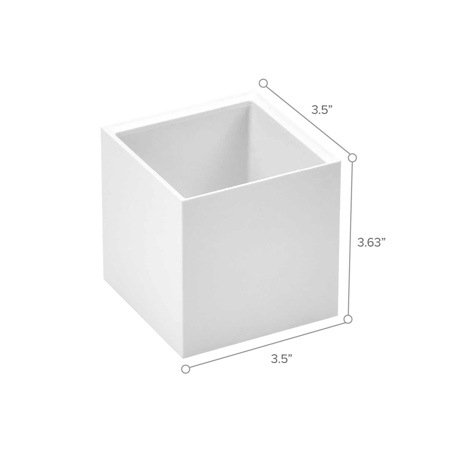 Bostitch® Office Konnect Stackable Pencil Cup, White, 3 1/2" x 3 1/2" x