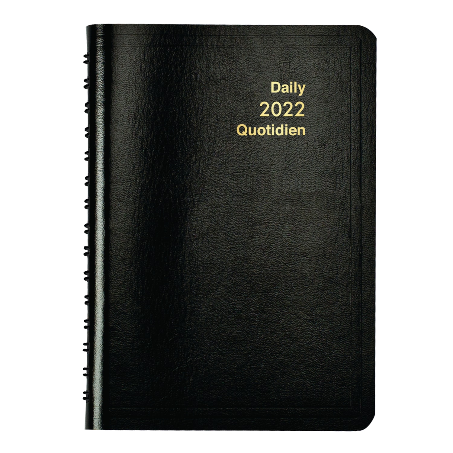 Grand & Toy 12Month Daily Softcover Planner, Black, 8" x 5", January December, Bilingual