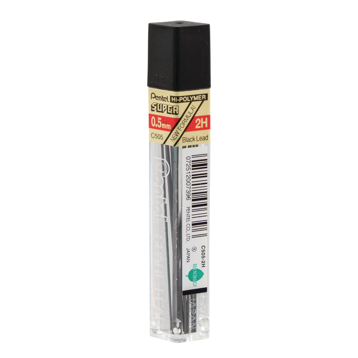 Pentel HiPolymer Super Lead Refills for Mechanical Pencils, 2H, 0.5 mm