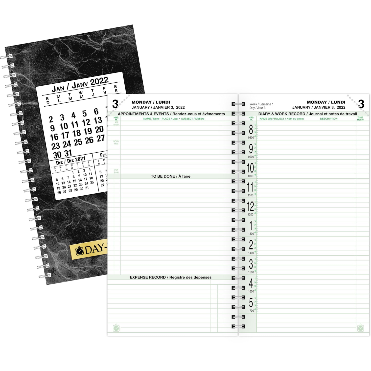 Day Timer Daily 2 Pages Per Day Planner Refill 3 1 2 X 6 1 2