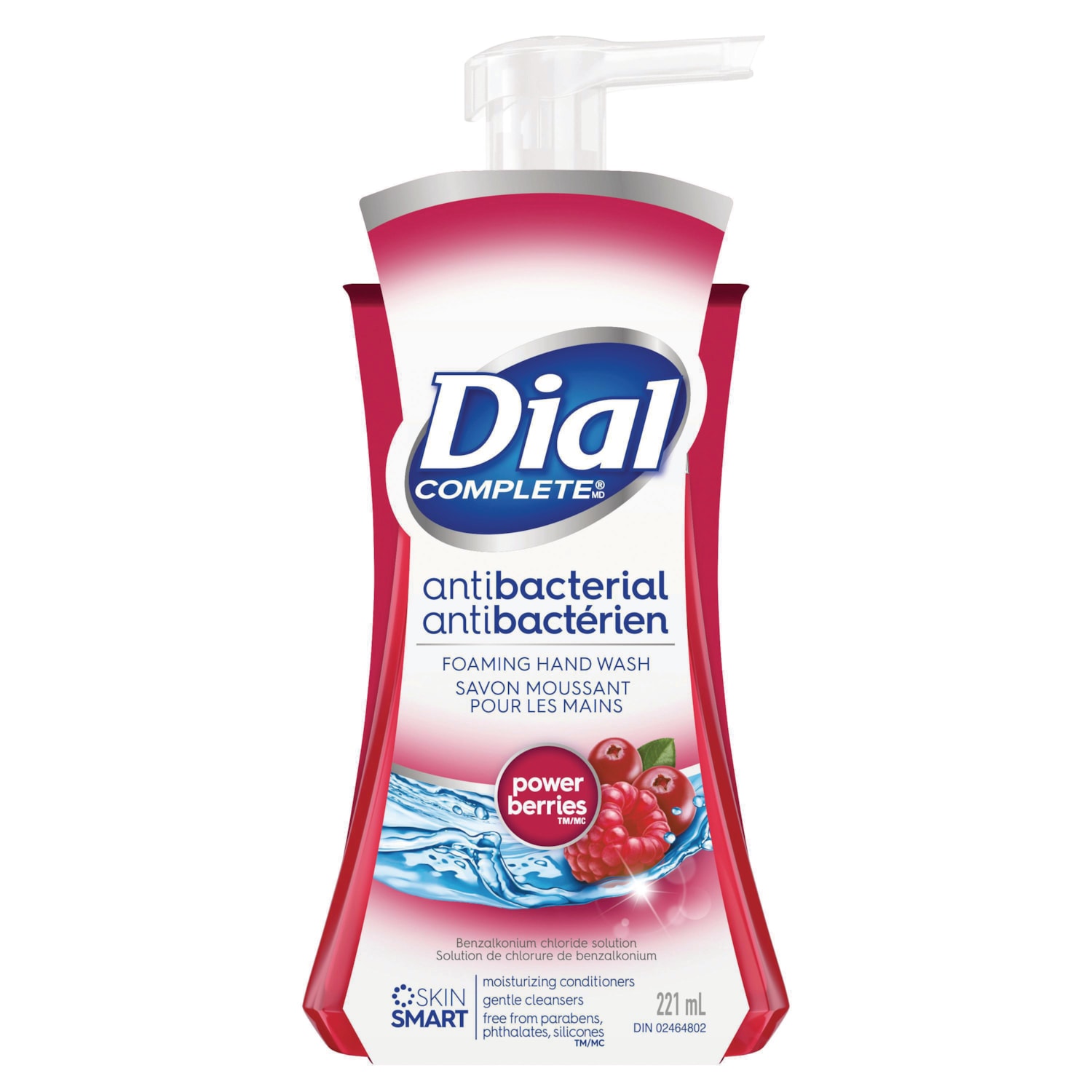 Dial® Complete Foaming Hand Soap, Power Berries, 221 mL Grand & Toy