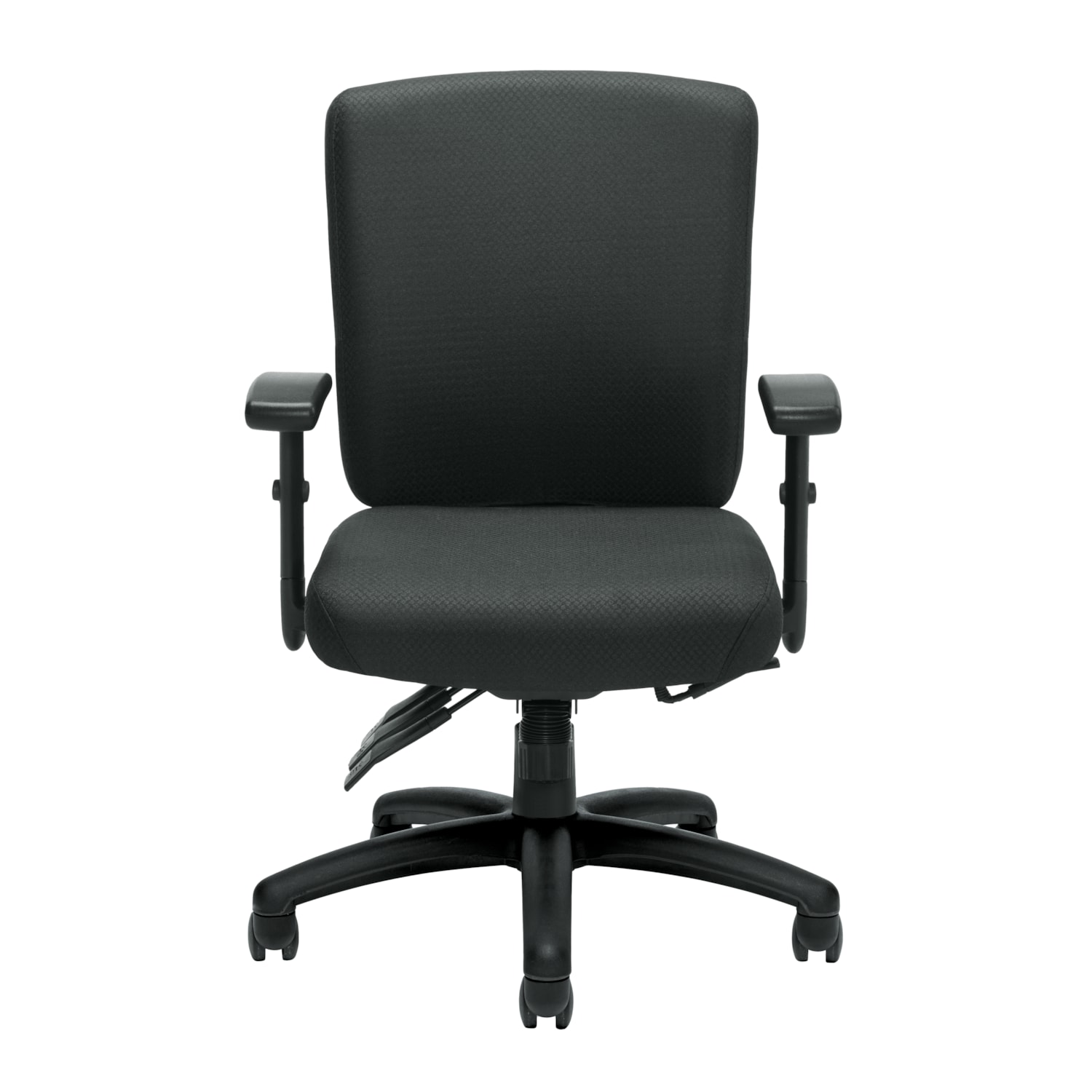 Offices to Go Actin MidBack MultiTilter Chair, Black Quilt Fabric
