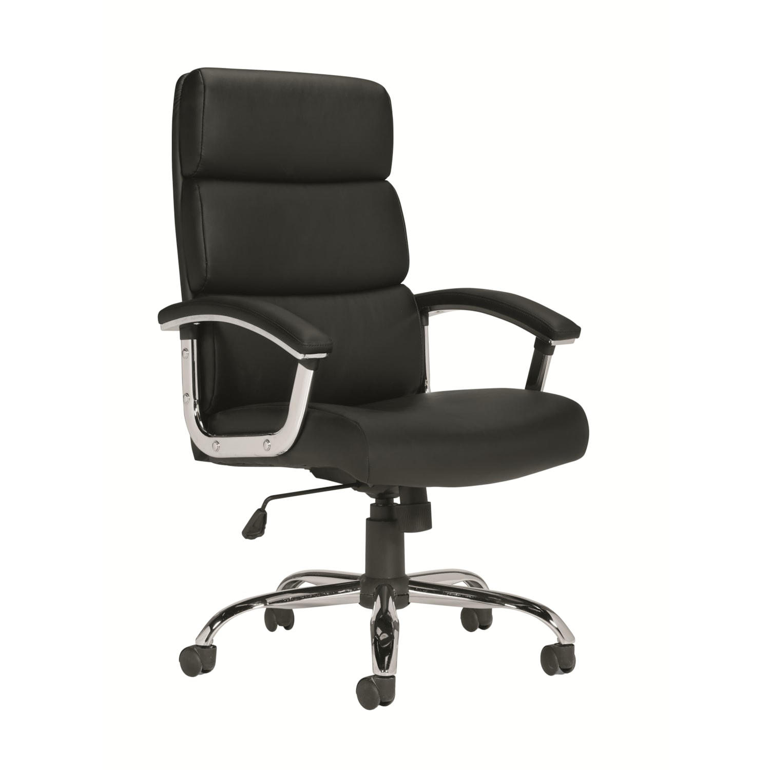 Offices To Go Ashton High-Back Tilter Chair, Black Luxhide Bonded ...