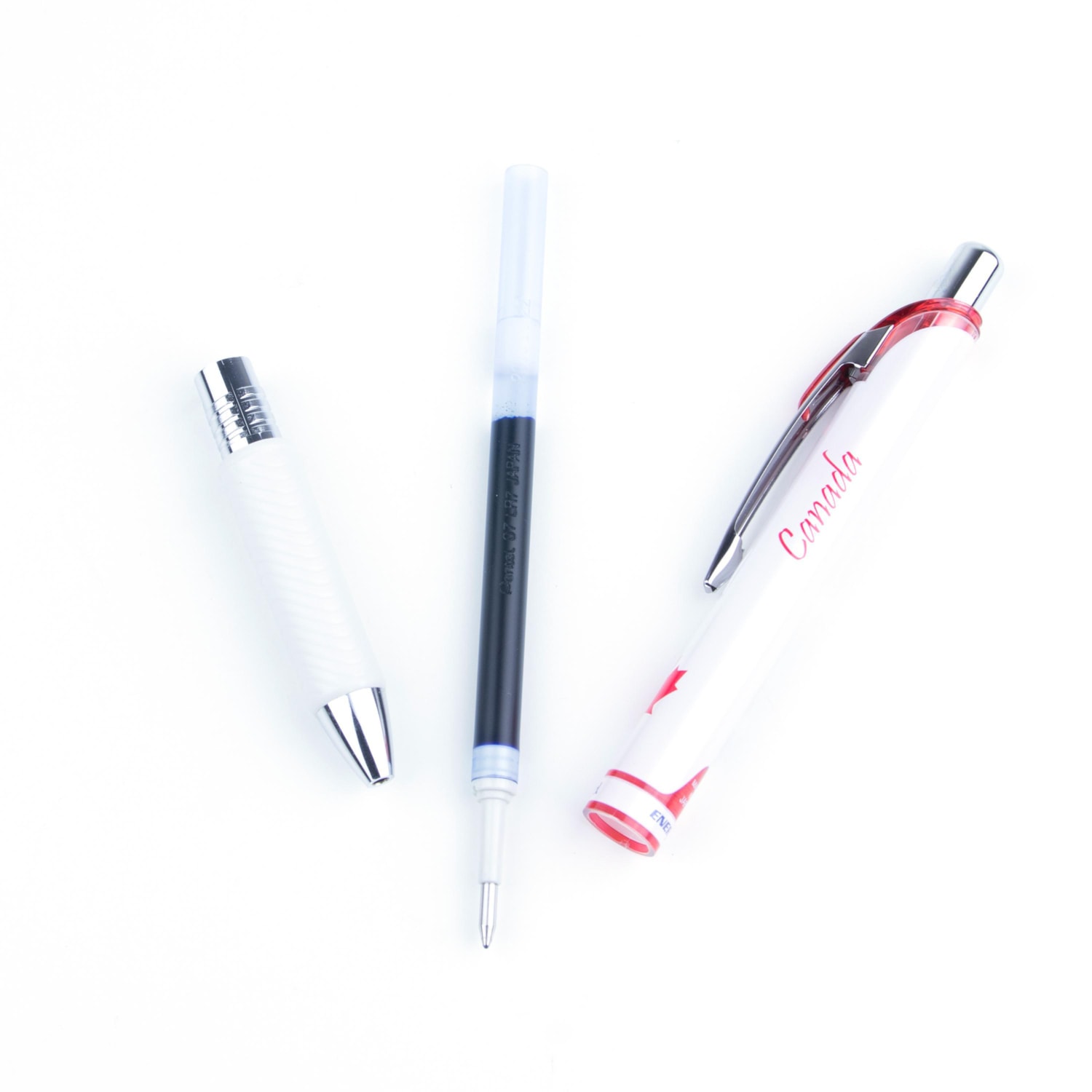 Pentel EnerGel Canadian Barrel Design 3 Retractable Liquid Gel