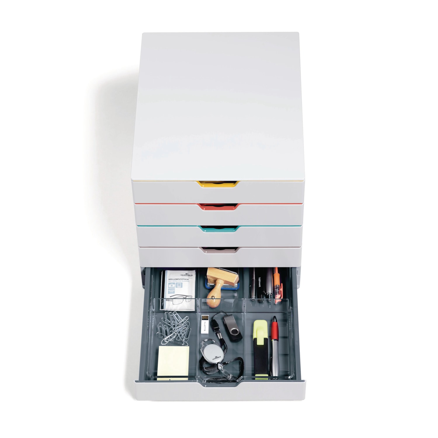 DURABLE Varicolour Mix Desktop Drawer Organizer, 11" x 14
