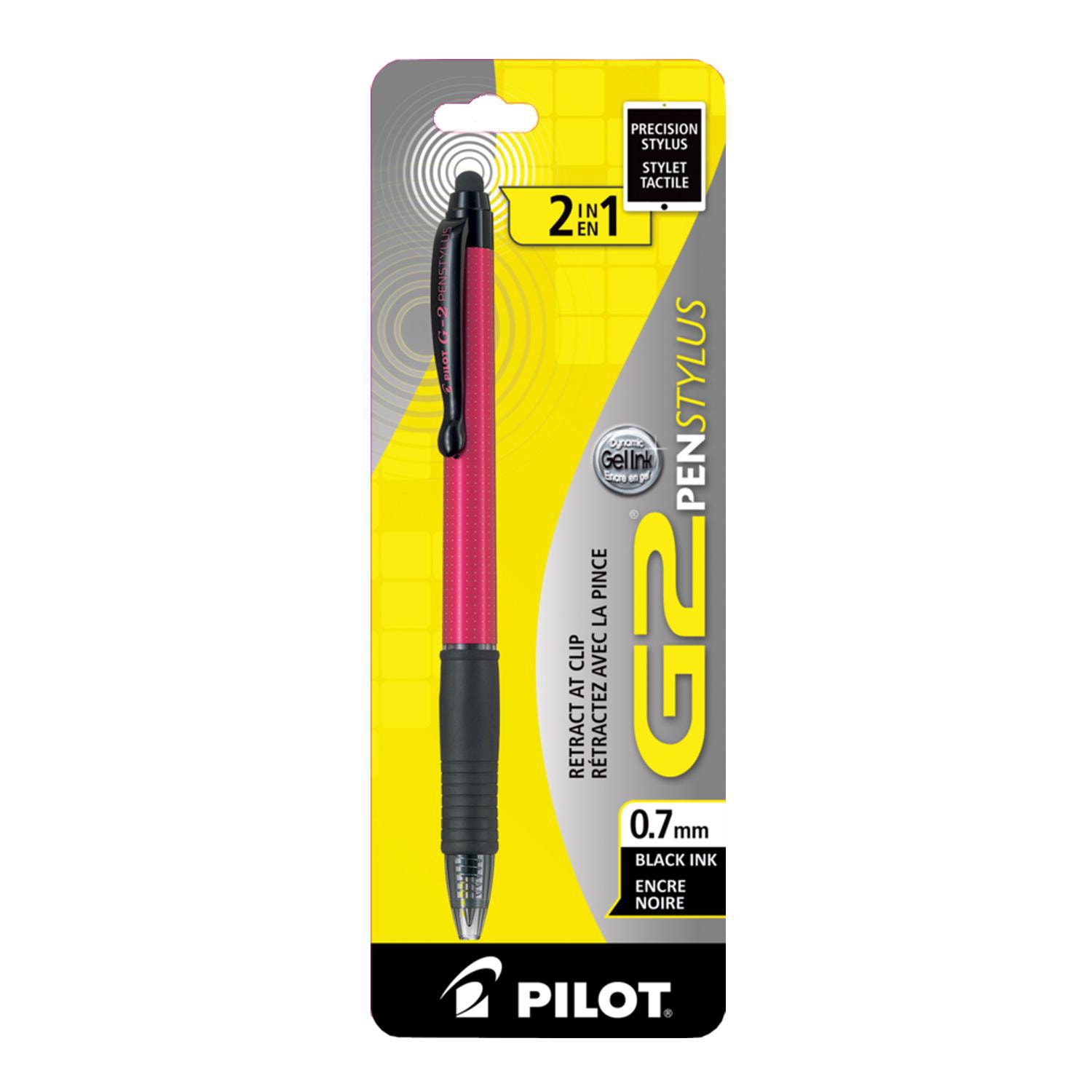 Pilot G2 2In1 Retractable Gel Pen with Stylus, Black, 0.7 mm Grand