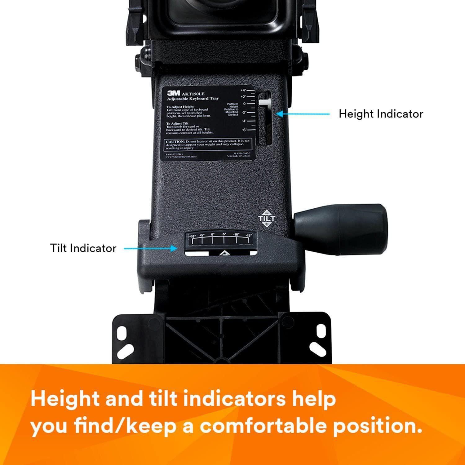 3M Easy Adjust Keyboard Tray with Mouse Platform (AKT150LE) Grand & Toy