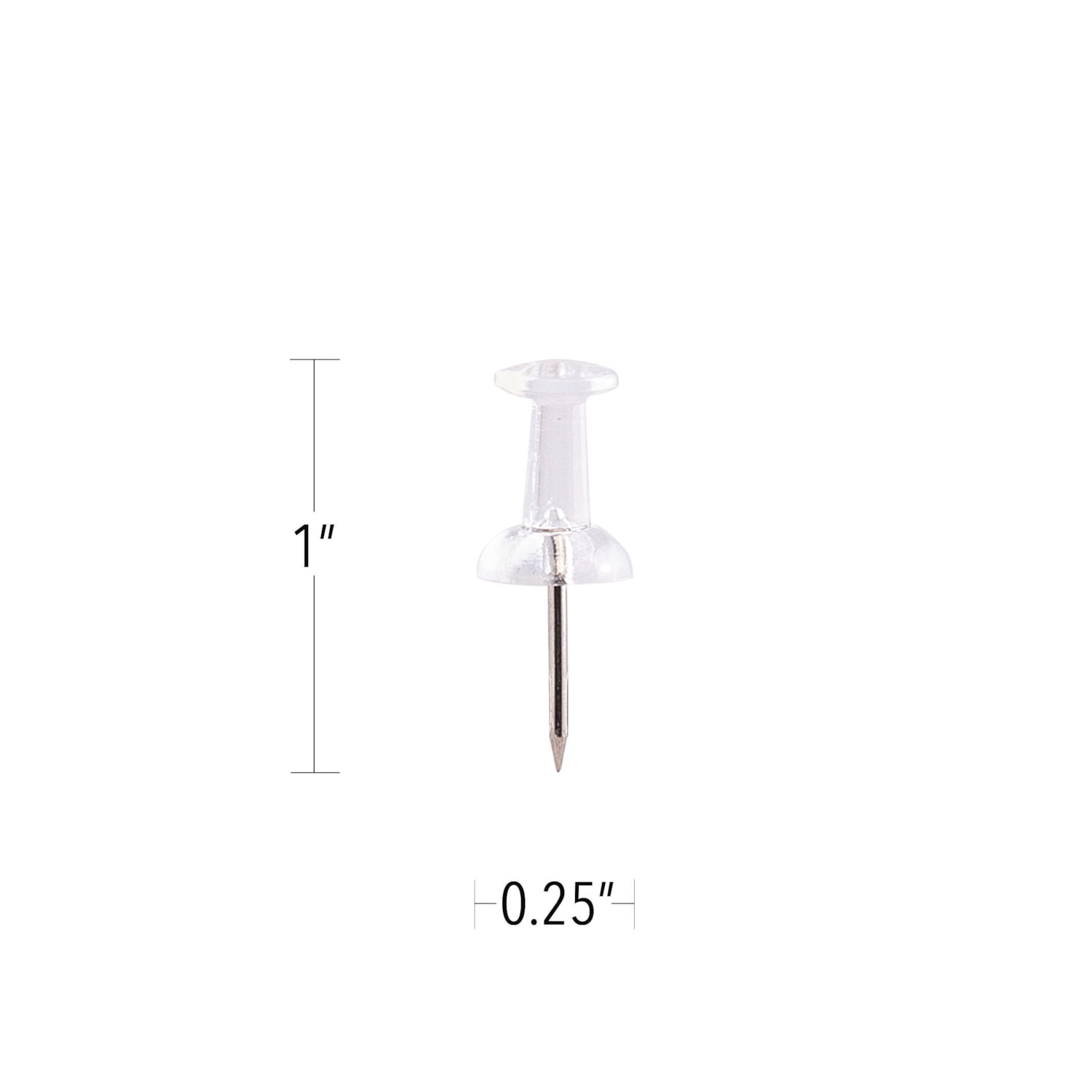 Westcott Push Pins, Clear, Pack of 100 Grand & Toy