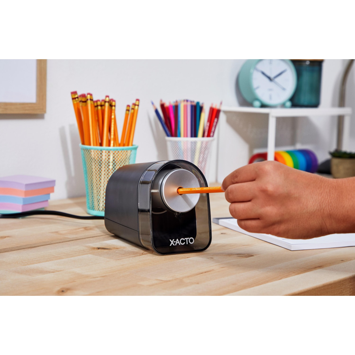 XActo XLR Electric Pencil Sharpener, Black Grand & Toy