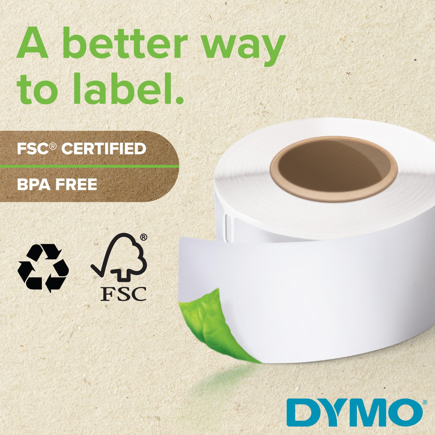 DYMO LabelWriter Small MultiPurpose Thermal Labels, 1" x 21/8", Box of 500 Labels Grand & Toy