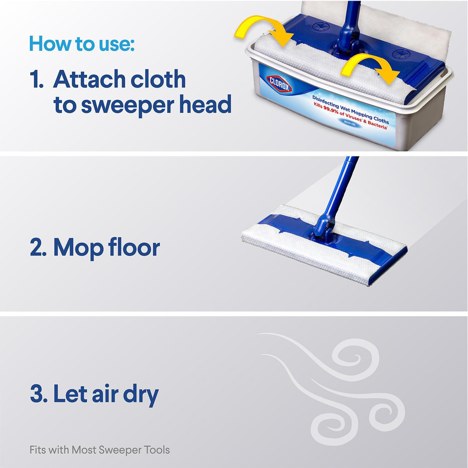 Clorox Disinfect Wet Mop Refills, Pack of 24 Grand & Toy