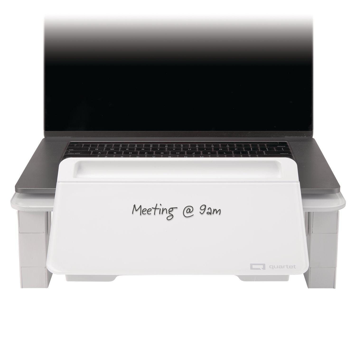 Quartet® Desktop Glass Monitor Riser with Glass DryErase Board
