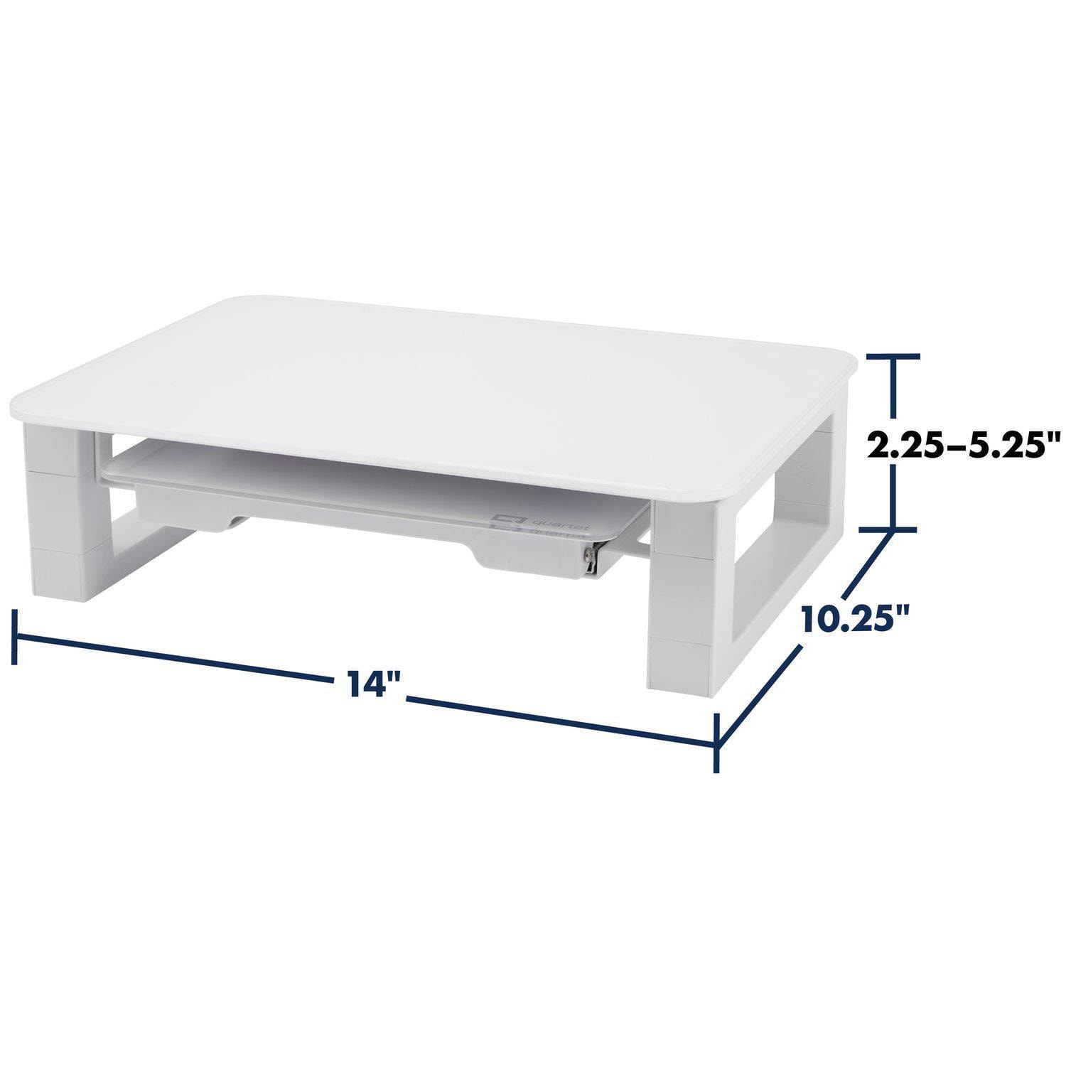 Quartet® Desktop Glass Monitor Riser with Glass DryErase Board