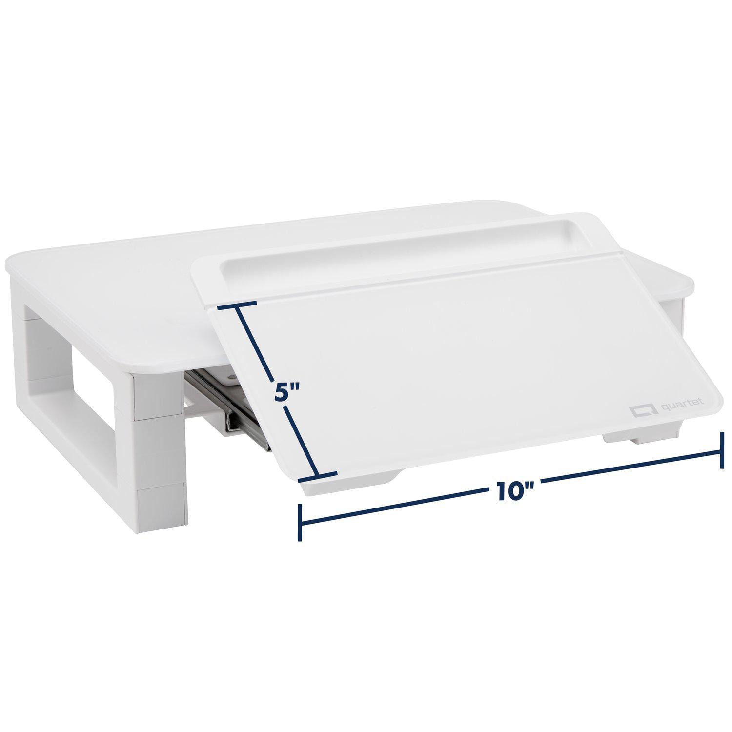 Quartet® Desktop Glass Monitor Riser with Glass DryErase Board