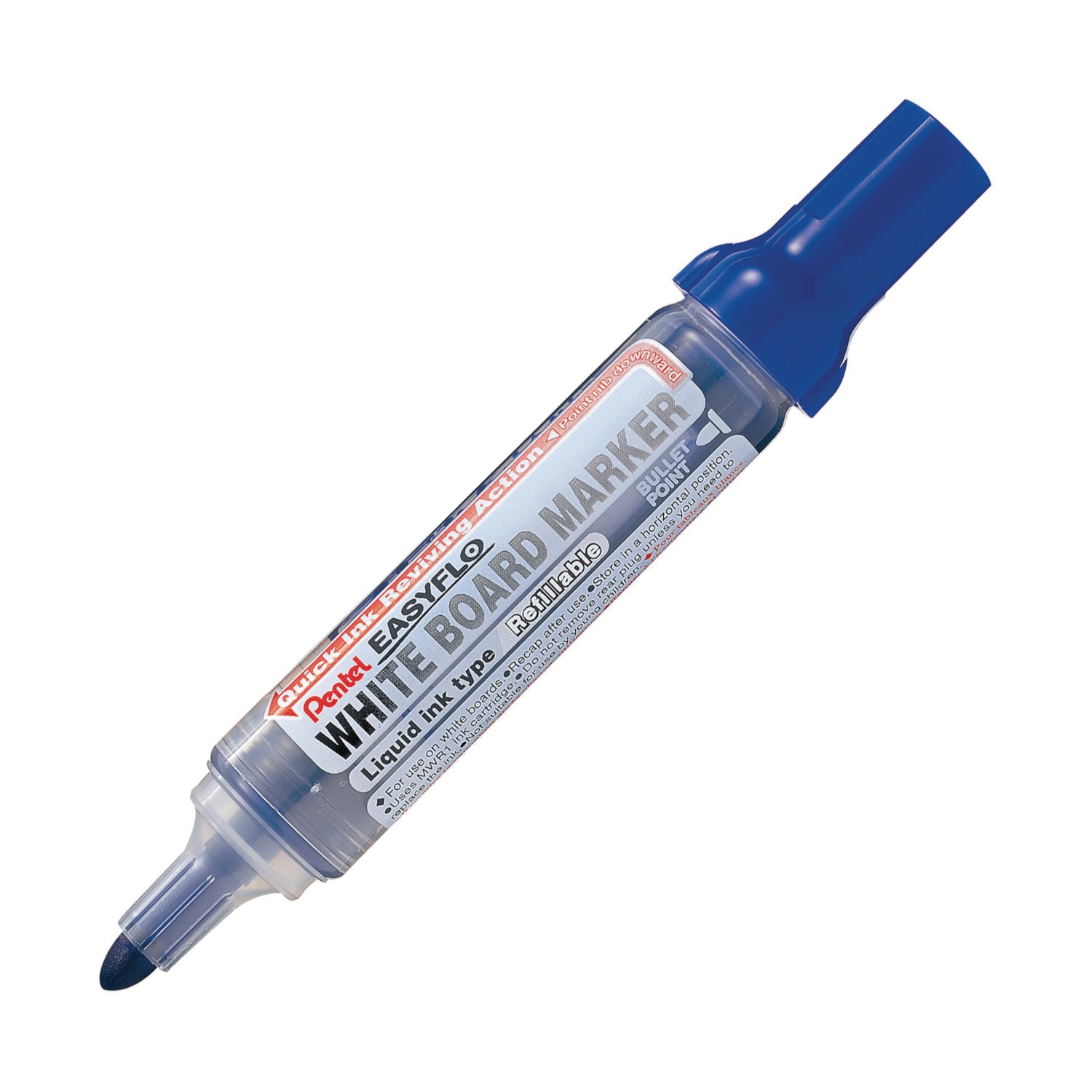 Pentel EasyFlo Dry Erase Marker, Blue, Bullet 6.0 mm Grand & Toy