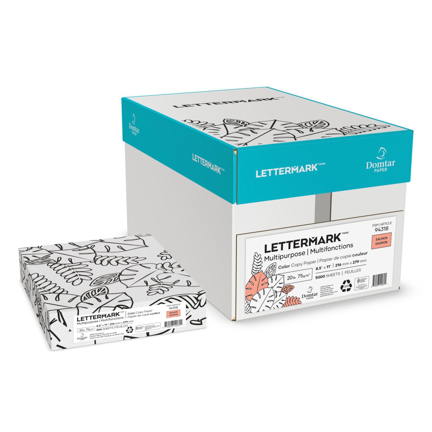 Domtar Lettermark Colors MultiPurpose Paper, Letter Size (81/2" x 11