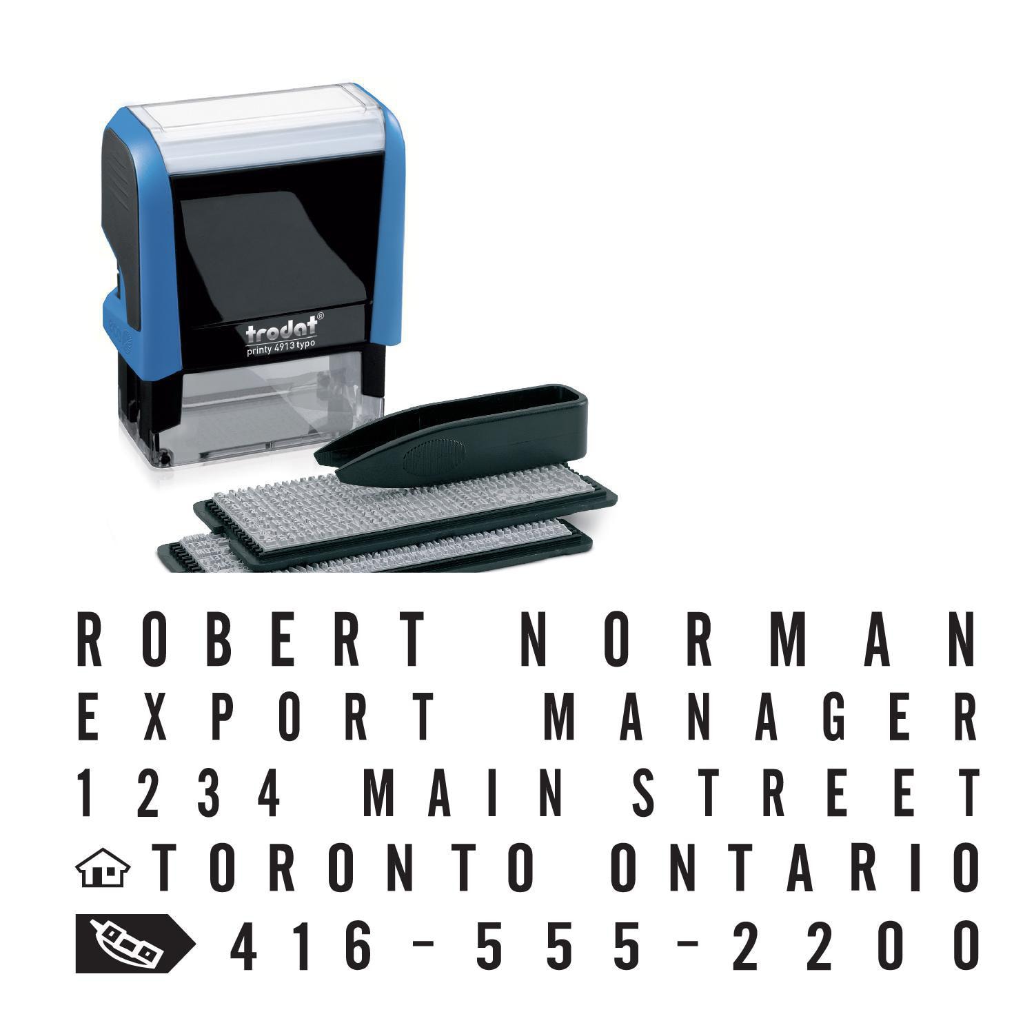 Trodat Printy 4913 DoItYourself Typomatic Stamp Kit Grand & Toy