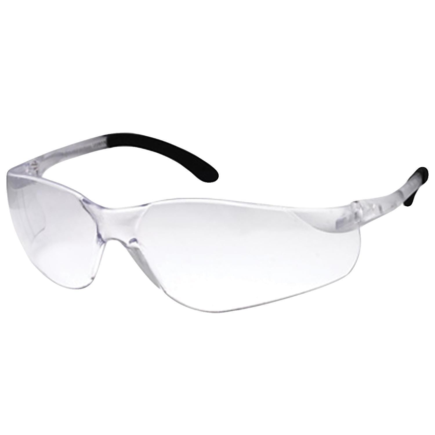 Dentec SenTec Safety Glasses with Rubberized Temple Tips, Clear Anti