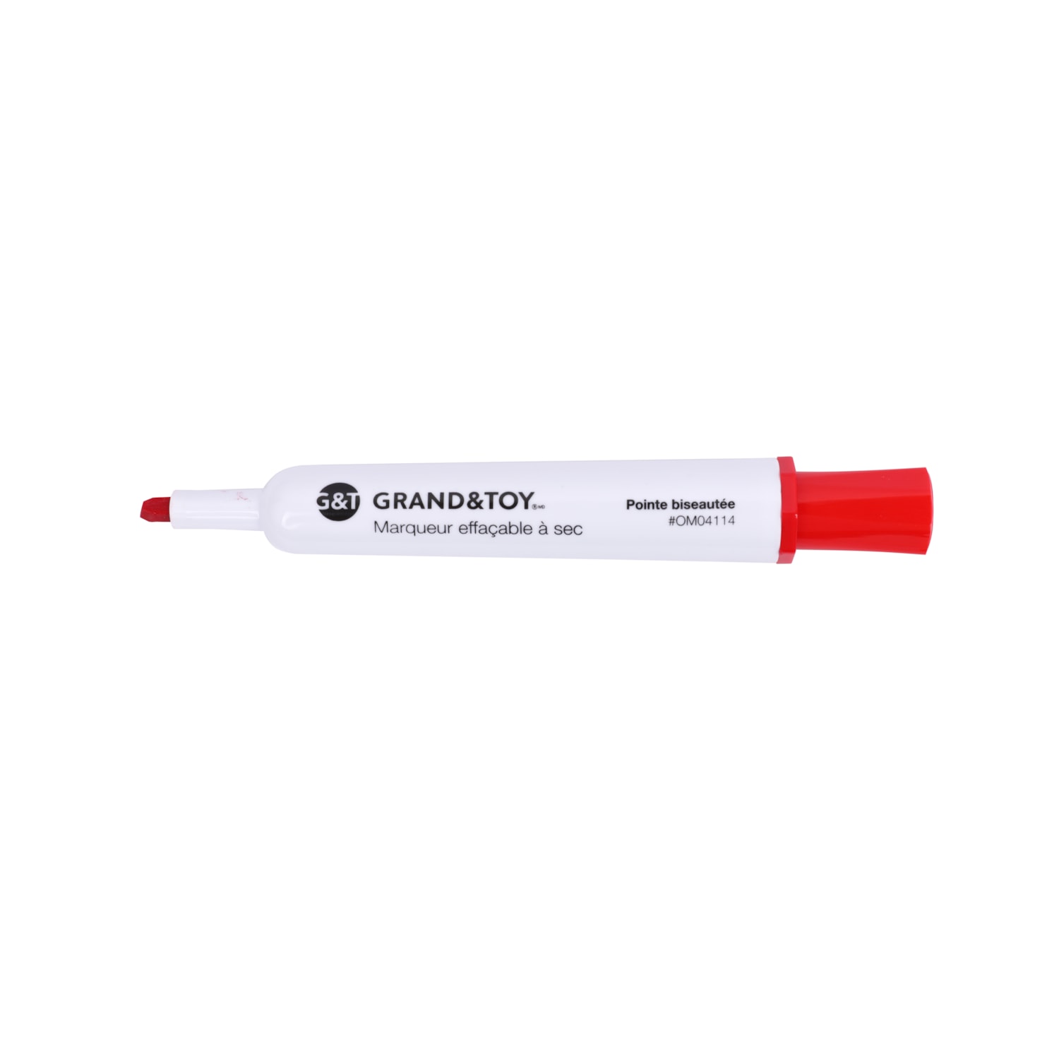 Grand & Toy DryErase LowOdour Markers, Red, Chisel, 12/PK Grand & Toy