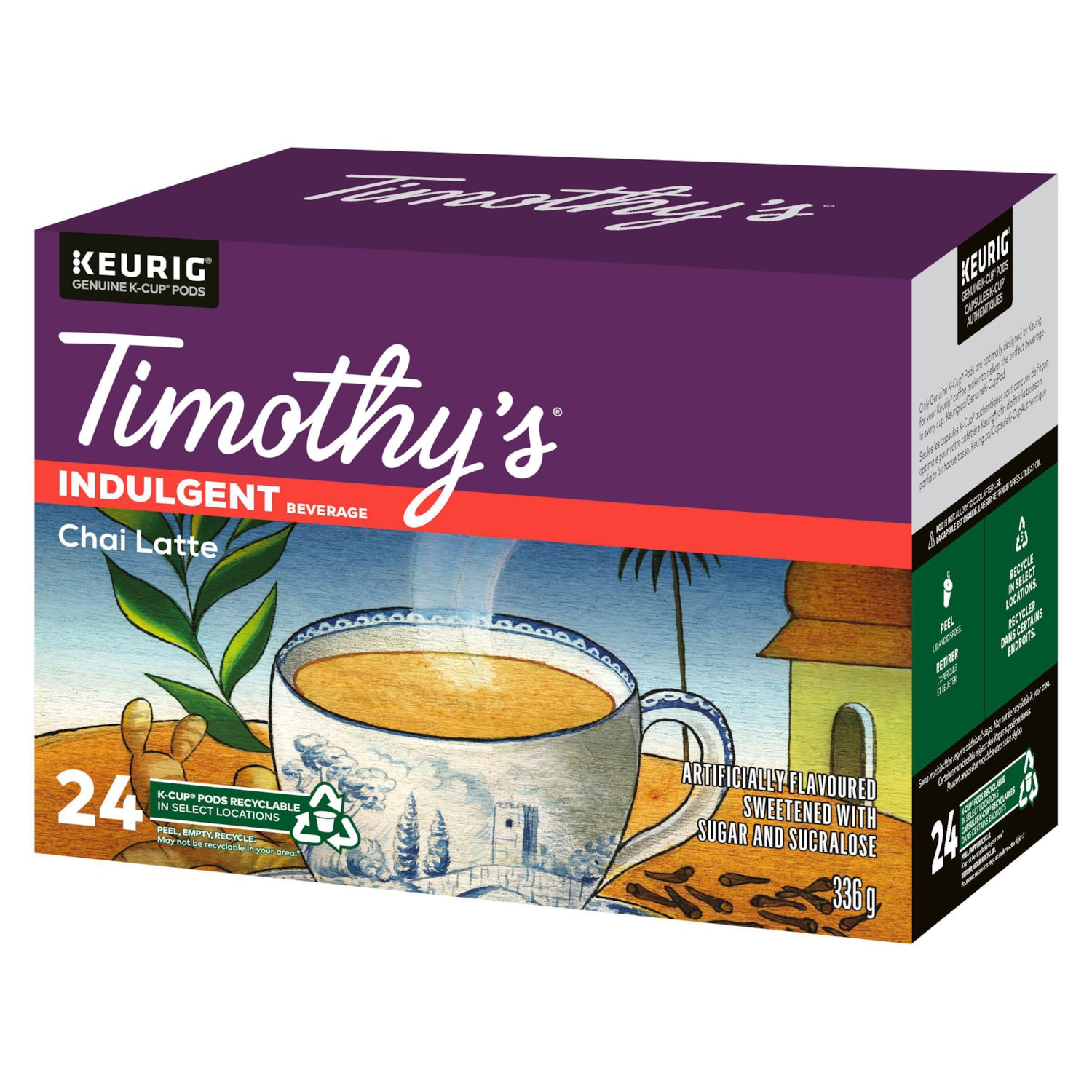 Timothy's® Chai Latte Tea KCup Pods, SingleServe, Box of 24 Grand & Toy