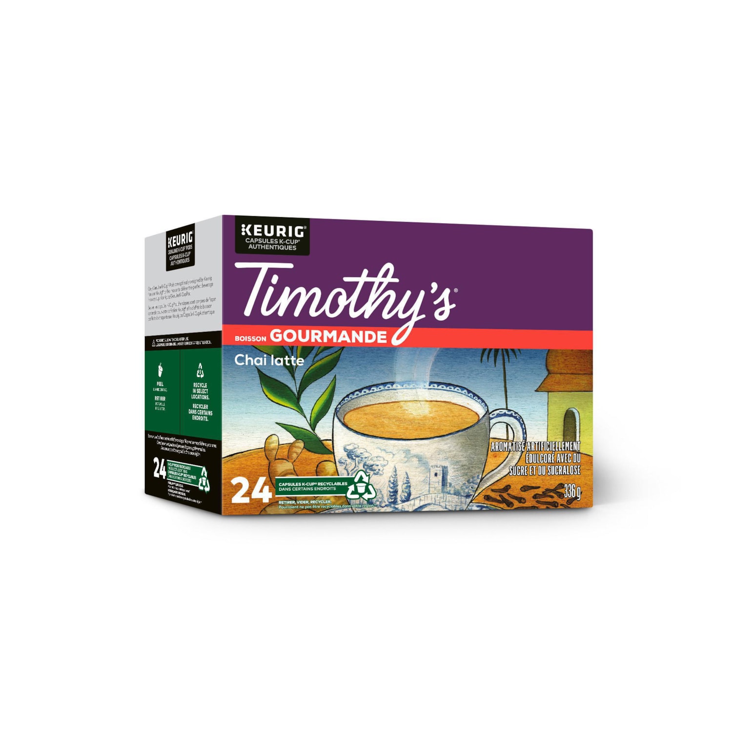 Timothy's® Chai Latte Tea KCup Pods, SingleServe, Box of 24 Grand & Toy