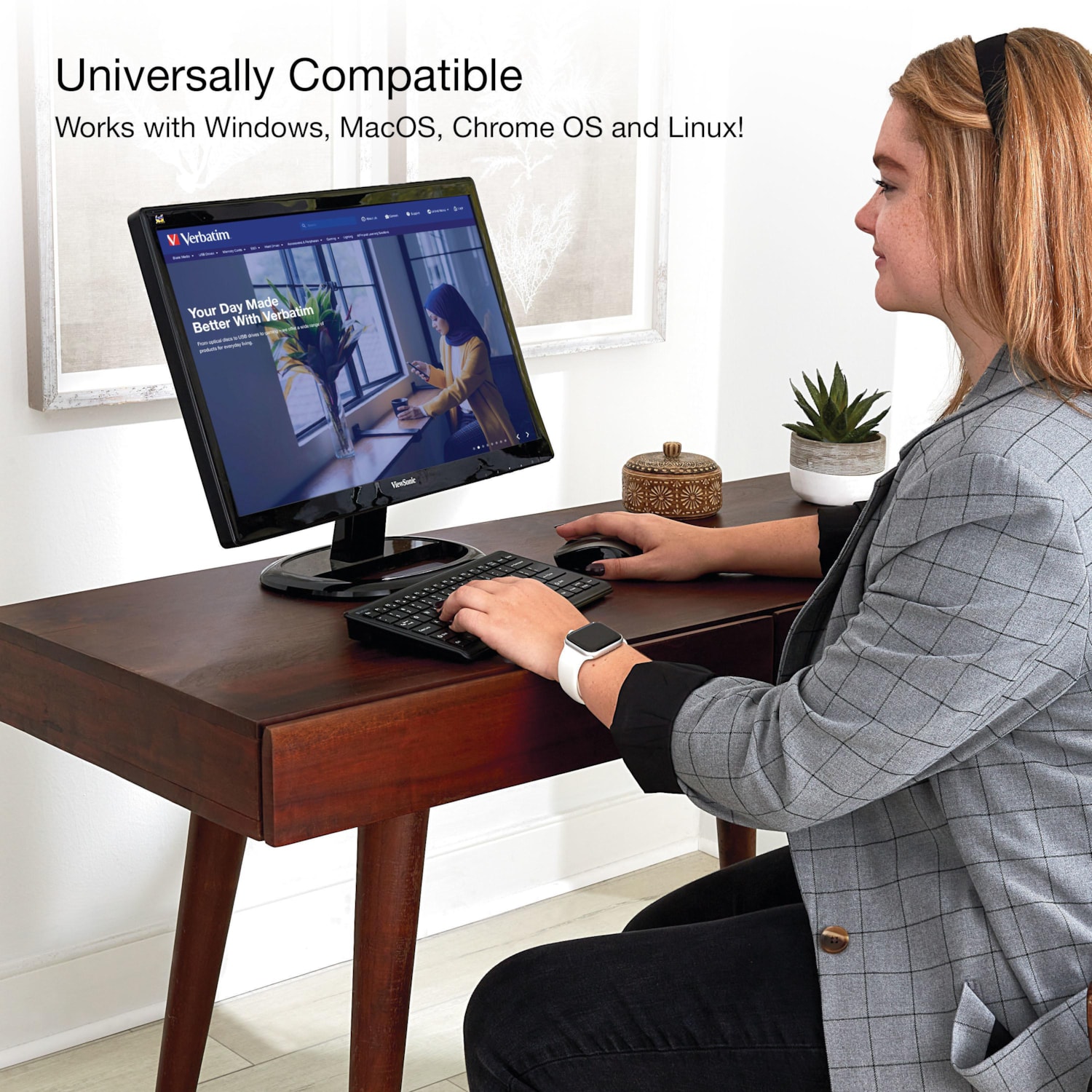 Verbatim Silent Wireless Compact Keyboard and Mouse Grand & Toy