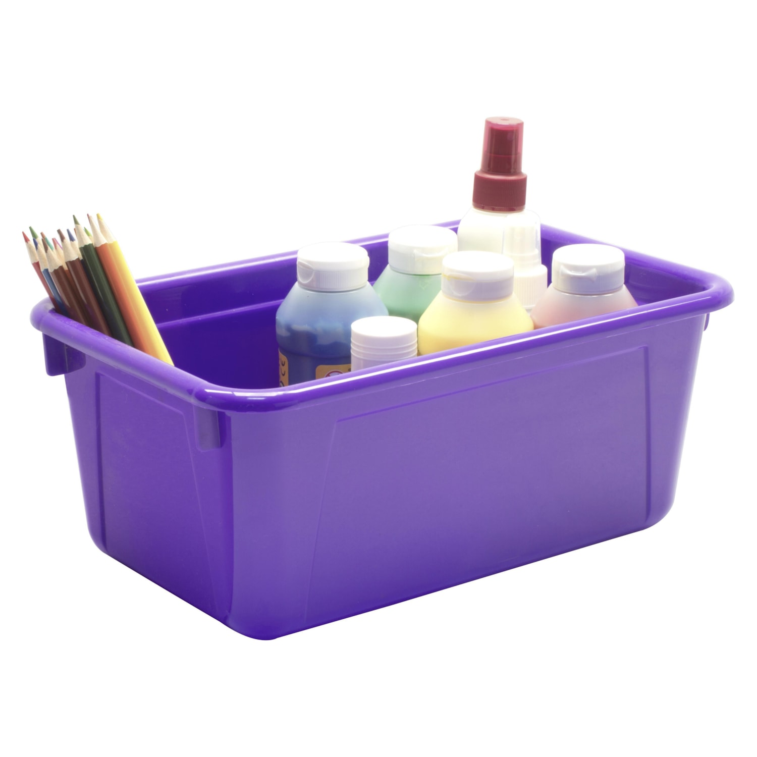 Storex Classroom Cubby Bin with Lid, Red Grand & Toy