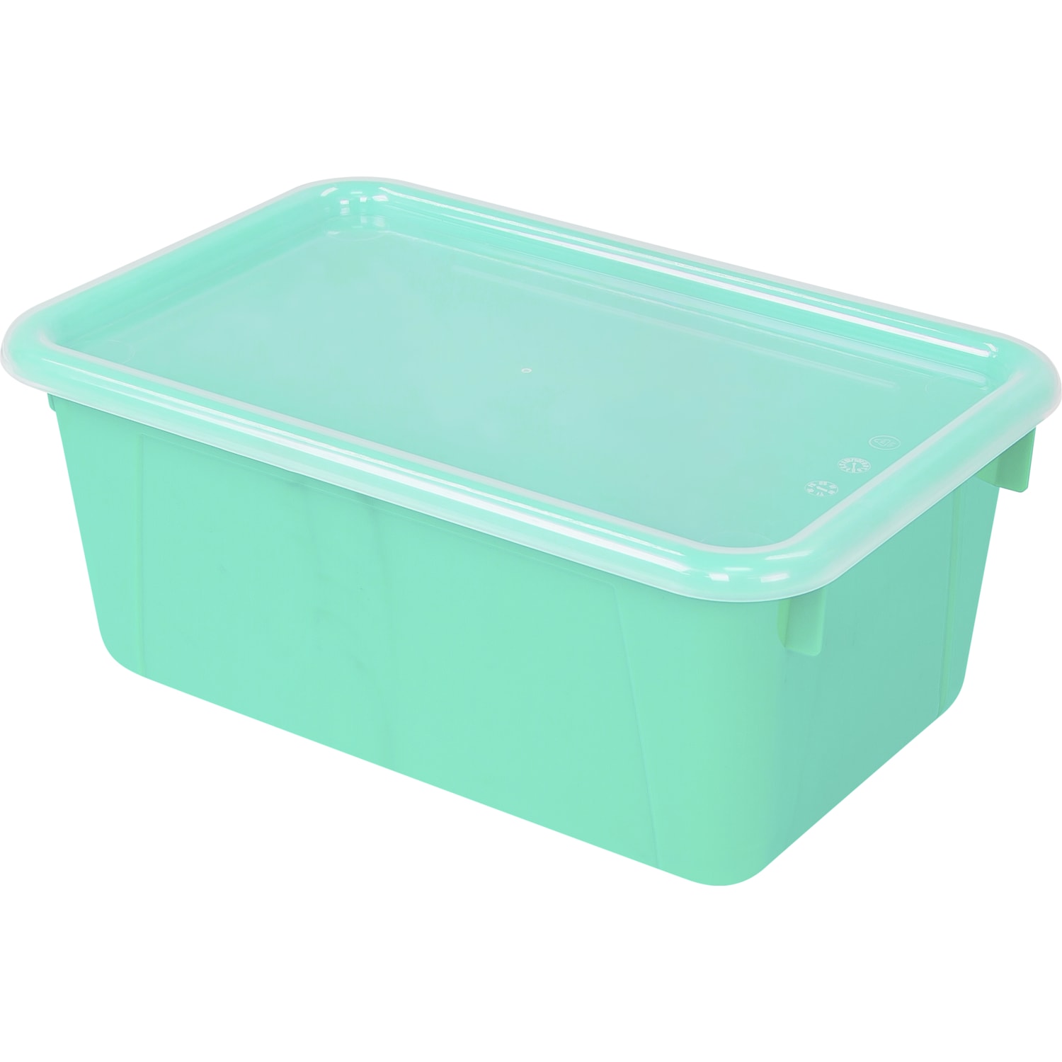 Storex Classroom Cubby Bin with Lid, Teal Grand & Toy