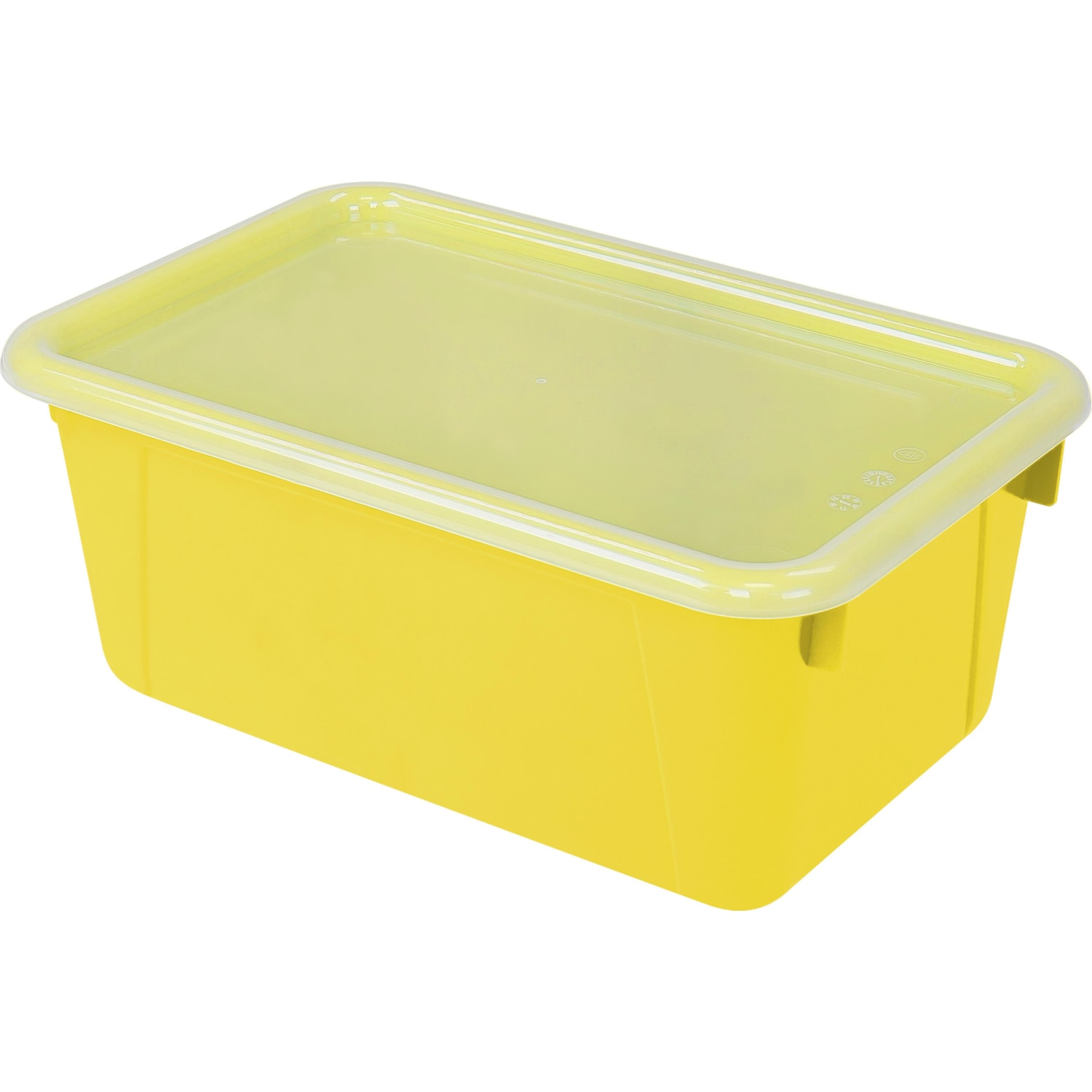 Storex Classroom Cubby Bin with Lid, Yellow Grand & Toy