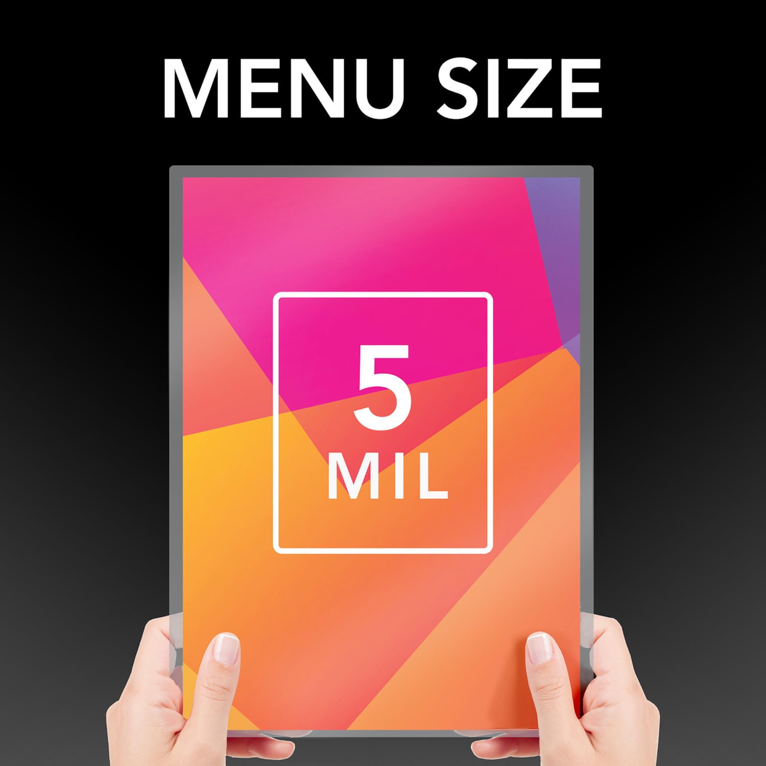 GBC UltraClear MenuSize Thermal Laminating Pouches, 5 mil, Box of 100