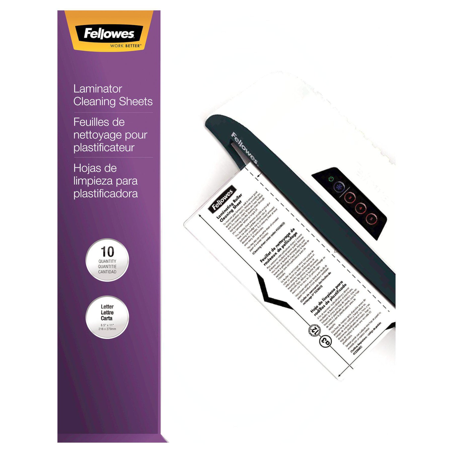 Fellowes Laminator Cleaning Sheets, Pack of 10 Grand & Toy