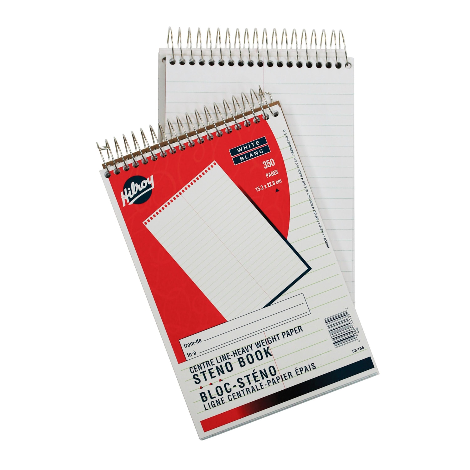 Hilroy Stenographer's Notebook, White, 6" x 9", 350 Pages Grand & Toy