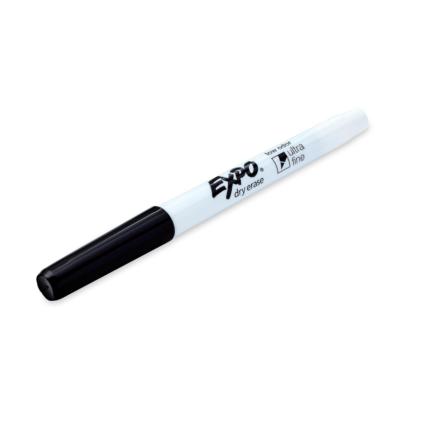 Expo LowOdour DryErase Markers, Black, UltraFine Tip, Pack of 36